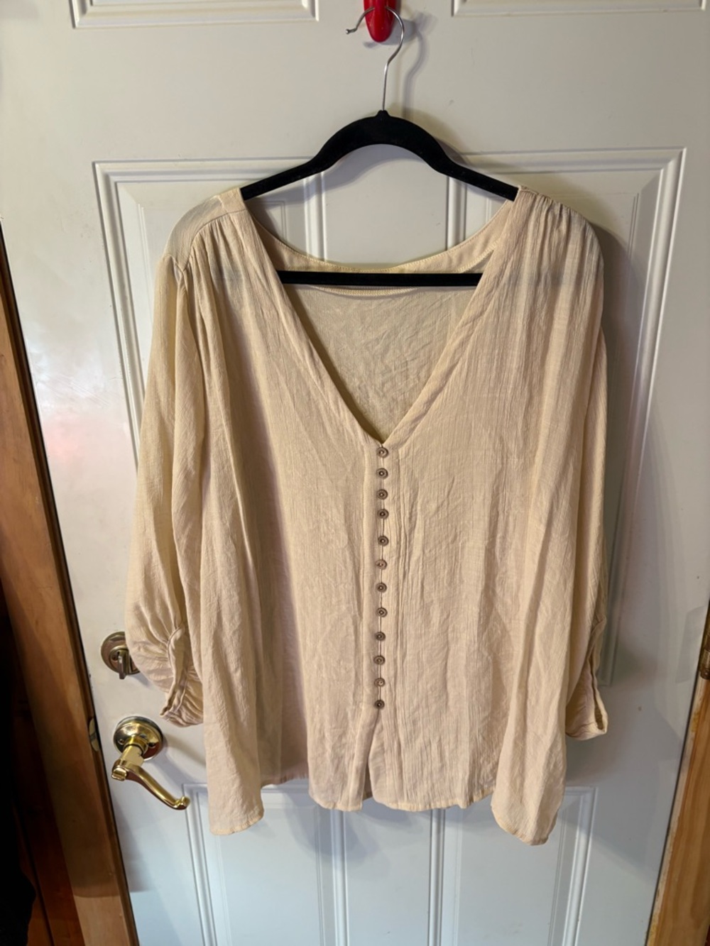 SHEIN Light Tan Tunic Top Undersized 4X